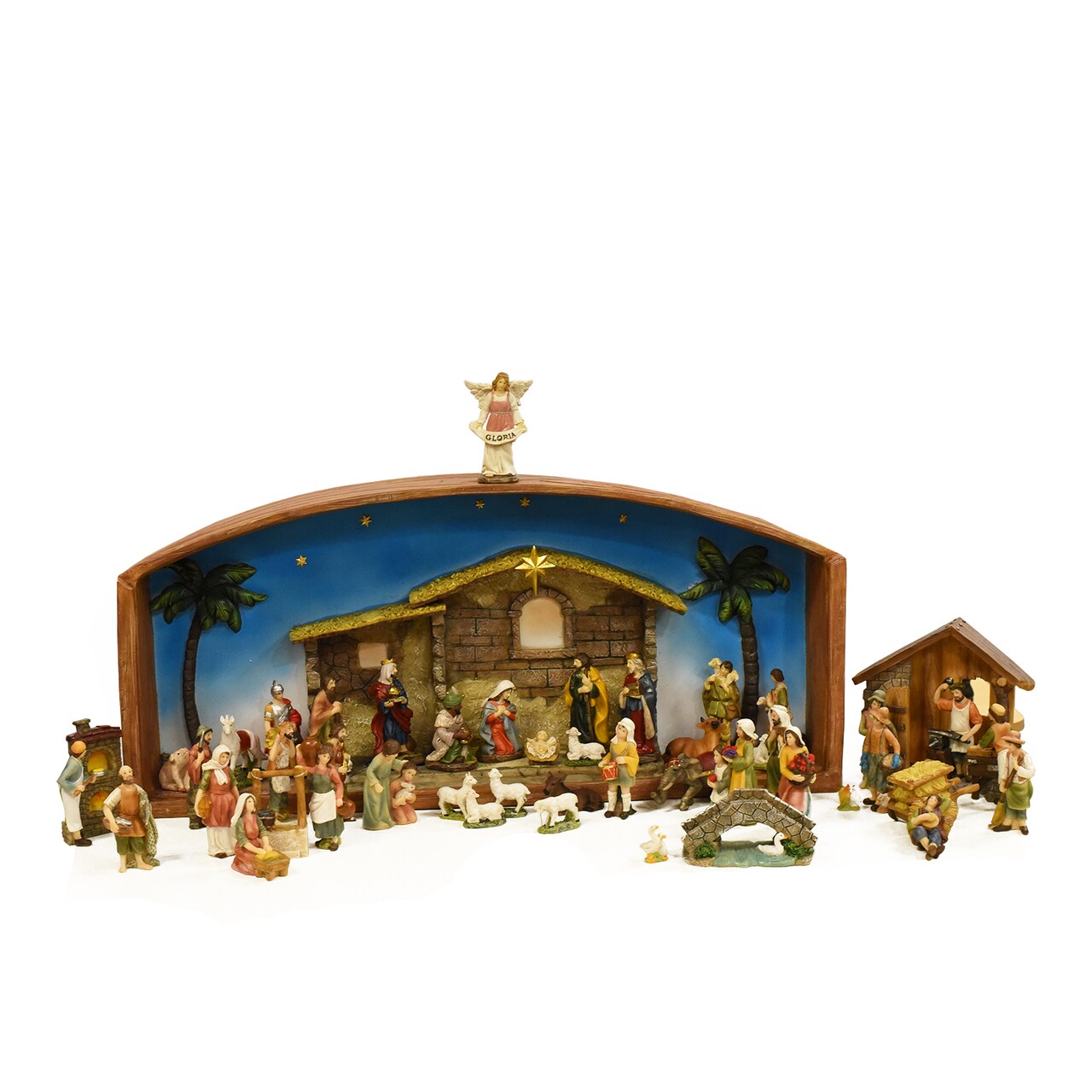Northlight Christmas Nativity Village Set with Holy Family - 52-Piece